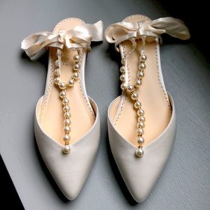Bella Belle NEW LuLu silk flat wedding shoes S 8.5
